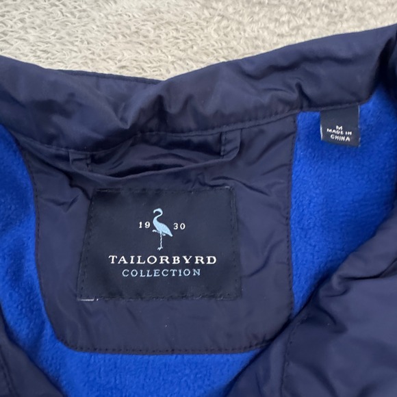 Taylorbyrd Fleece-Lined Vest Men's Size Medium Full Zip‎ Blue - Picture 3 of 7